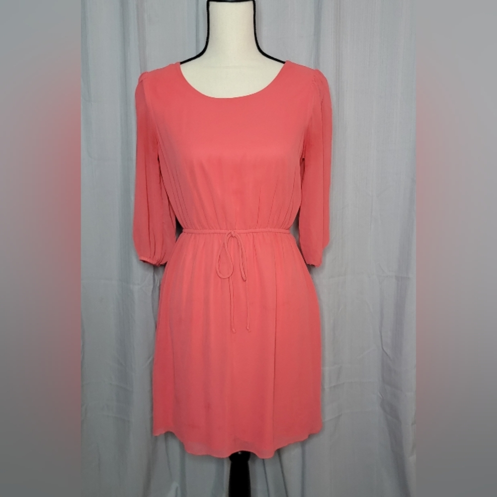EnFocus Studio coral pink chiffon dress Size 8
